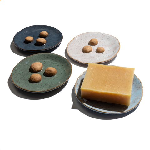 Handmade Clay Pebble Soap Dish