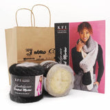 Laila Scarf Knit Kit in Indulgence Brushed Merino by Ella Rae